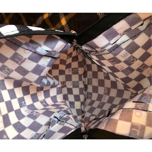 🎉HP🎉 KENDALL + KYLIE - NWOT - Mini Backpack in Black & WHITE Logo Check. - Picture 4 of 14